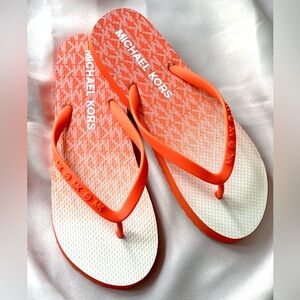Michael Kors Orange Flip Flops